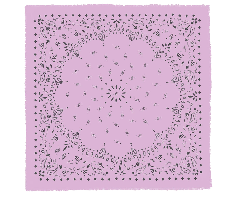 KUJTEN Women's Extra Large Bandana Effy Morning Pink