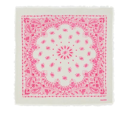 KUJTEN Women's Bandana Hachiko Rose White