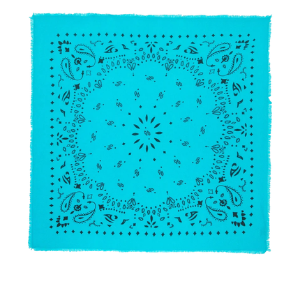 KUJTEN Women's Large Bandana Hachiko Turquoise Blue