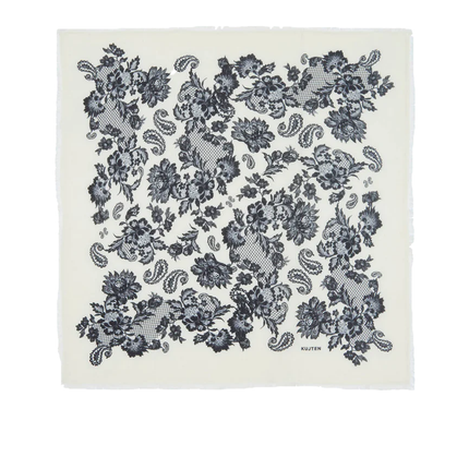 KUJTEN Women's Large Bandana Hachiko Lace White/Black