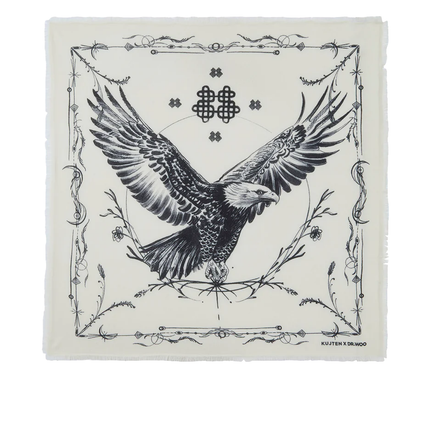 KUJTEN Women's Large Bandana Washi White