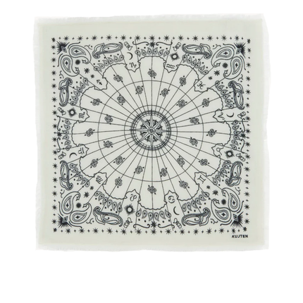 KUJTEN Women's Large Bandana Hachiko Astro White