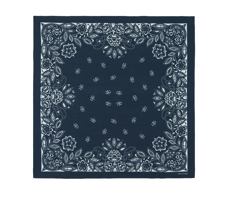 KUJTEN Women's Large Bandana Helia Dark Navy Blue