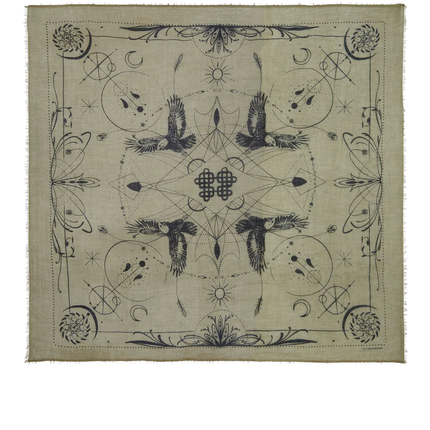 KUJTEN Women's Large Bandana Ellis Dark Khaki