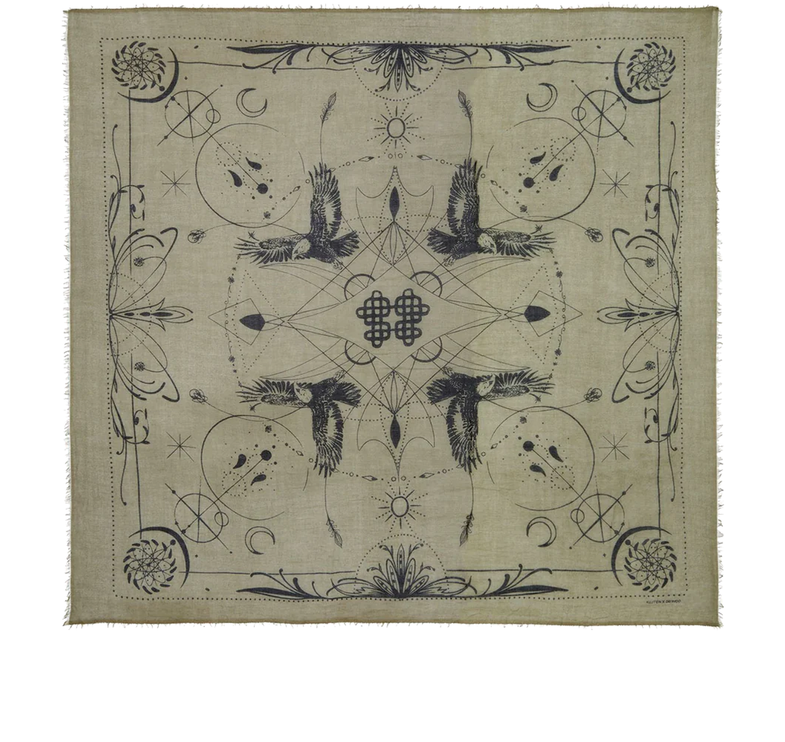 KUJTEN Women's Large Bandana Ellis Dark Khaki