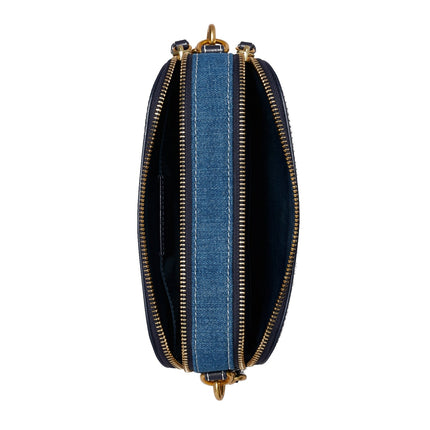 Tory Burch Women's Mini Miller Denim Crossbody Bag Denim Multi