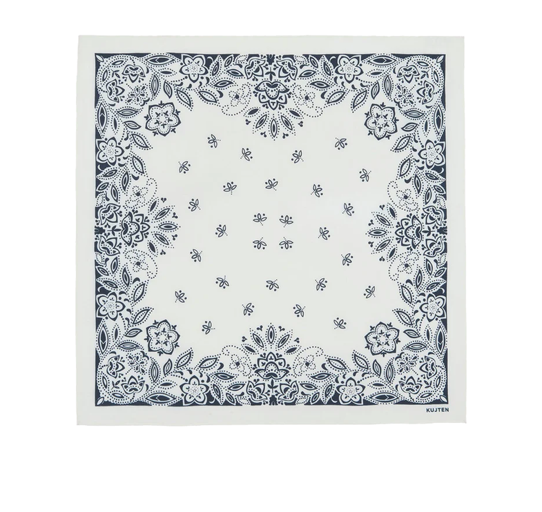 KUJTEN Women's Large Bandana Helia White