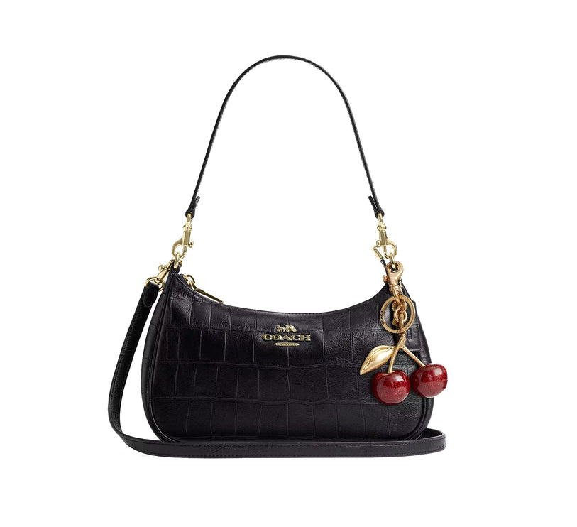 Coach Women's Soft Teri Shoulder Bag Gold/Black