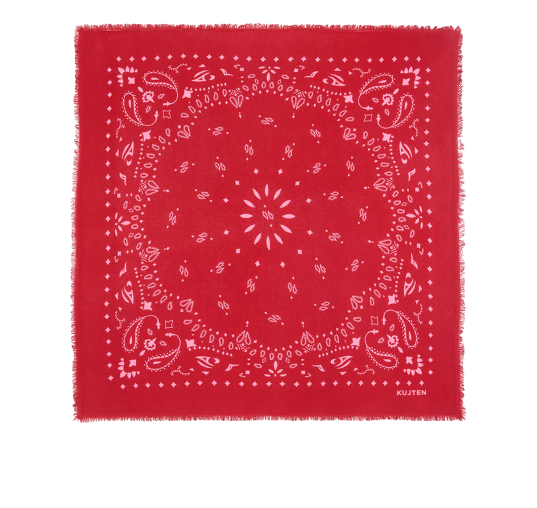 KUJTEN Women's Bandana Hachiko Red Flag / Candy Pink