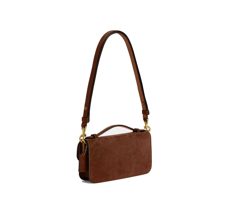 Coach Women's New York Elora Top Handle Crossbody Bag Brass/Warm Brown