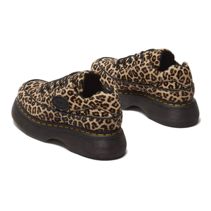 Dr. Martens Women's Buzz 5 Eye Leopard Shoes Light Tan