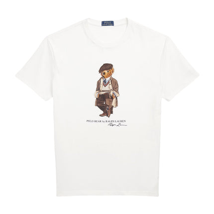Polo Ralph Lauren Men's Classic Fit Polo Bear Jersey T-Shirt Deckwash White