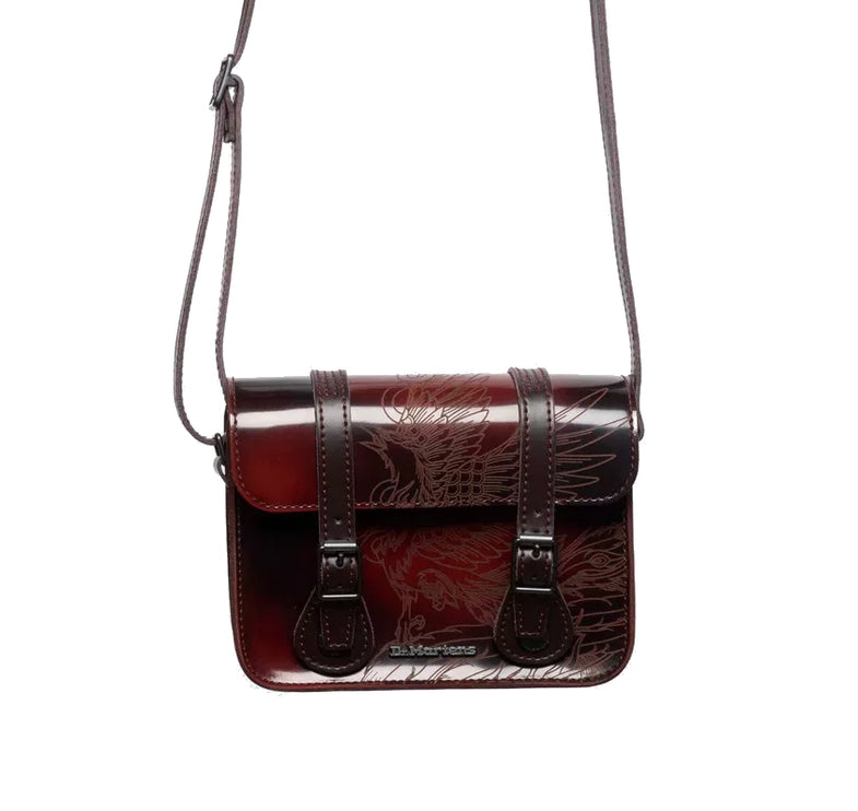 Dr. Martens 7 Inch Phoenix Arcadia Leather Satchel Cherry Red