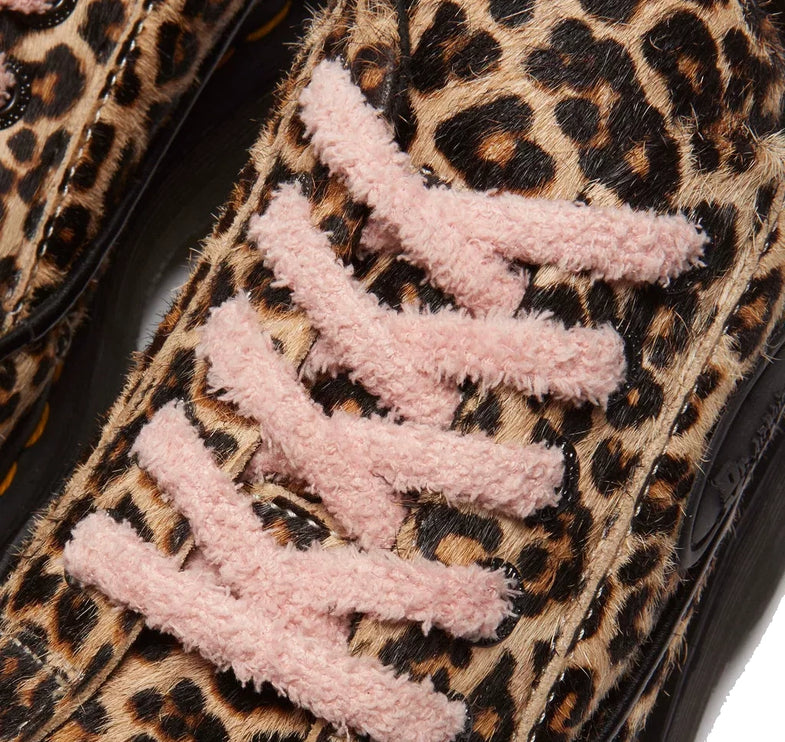 Dr. Martens Women's Buzz 5 Eye Leopard Shoes Light Tan