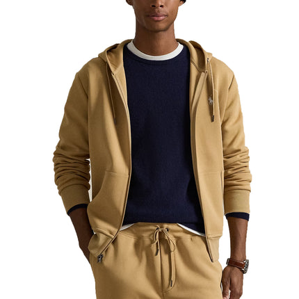 Polo Ralph Lauren Men's Double-Knit Full-Zip Hoodie Classic Camel