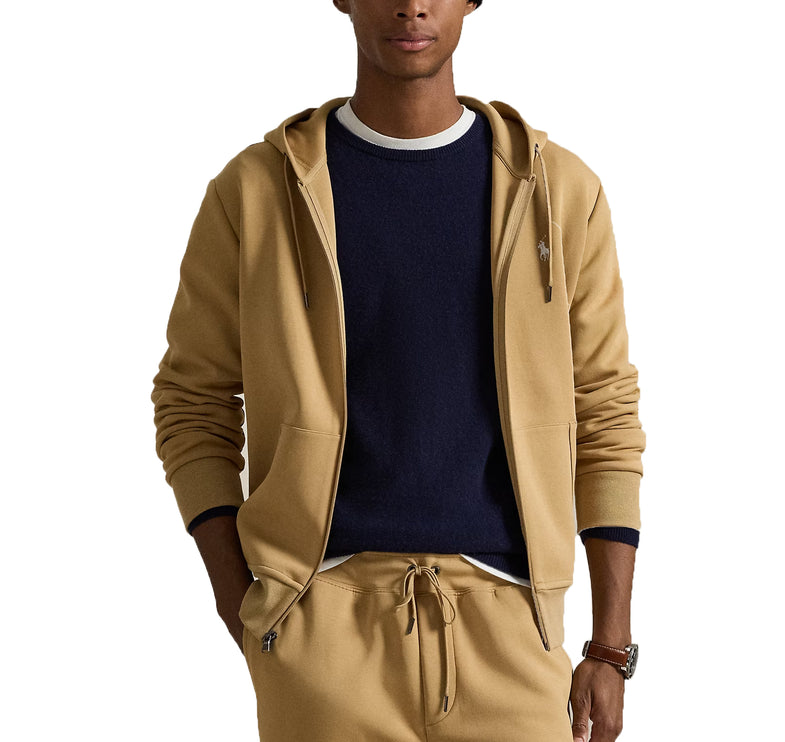 Polo Ralph Lauren Men's Double-Knit Full-Zip Hoodie Classic Camel