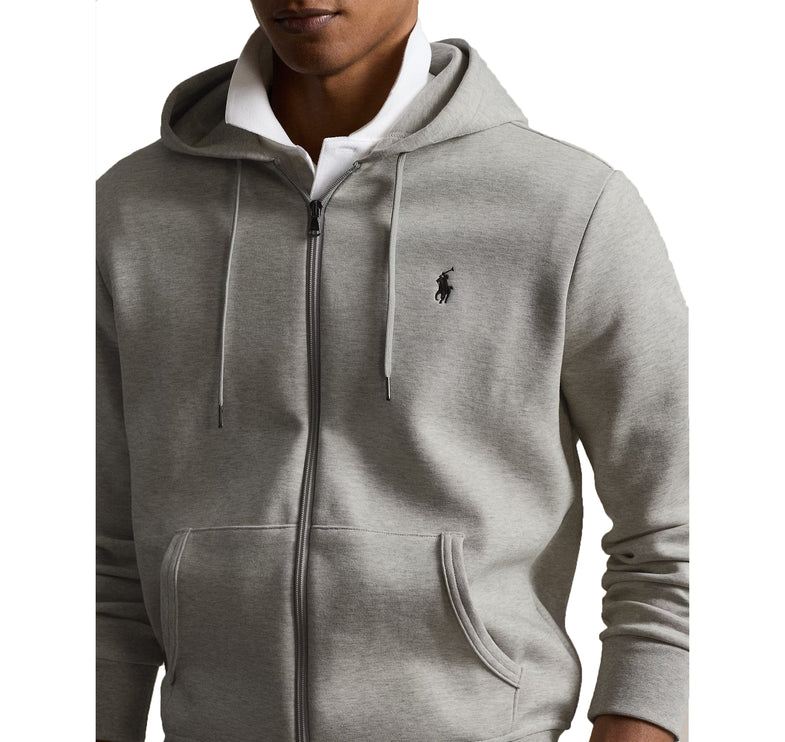 Polo Ralph Lauren Men's Double-Knit Full-Zip Hoodie Light Sport Heather