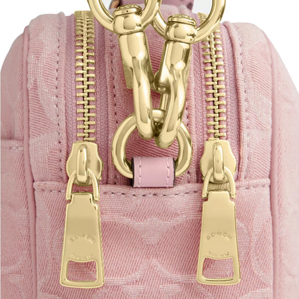 Coach Women's Carey Crossbody Bag In Signature Denim Gold/Light Pink
