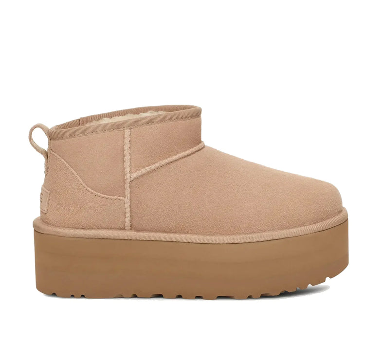 UGG Classic Ultra Mini Platform çocuk botu, bej (sand) süet