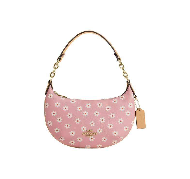 Coach Women's Mini Payton Bag With Floral Print Gold/Pink Multi