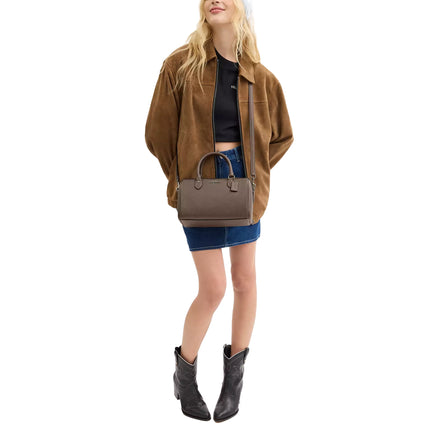 Coach Women's Rowan Satchel Bag Gunmetal/Dark Stone