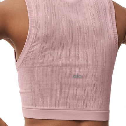 alo Women's Seamless Pointelle Tank Vintage Pink
