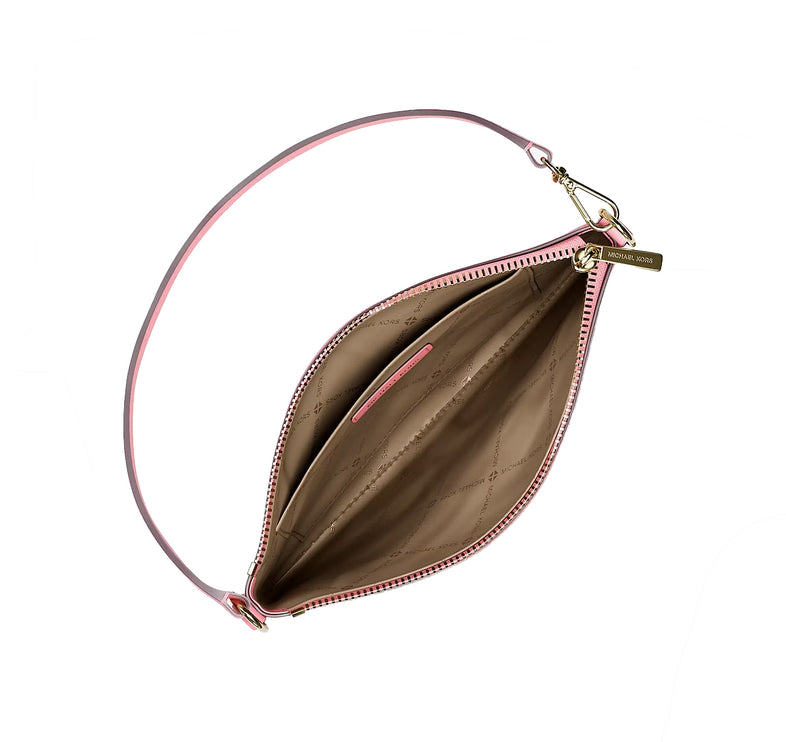 Michael Kors Women's Jet Set Small Signature Logo Convertible Wristlet Carnation