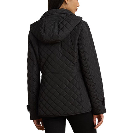 Polo Ralph Lauren Women's Crest-Patch Quilted Hooded Jacket Black