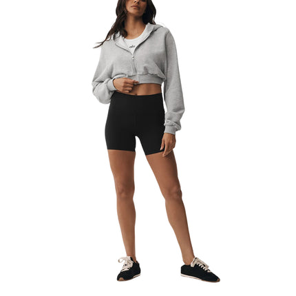 alo Women's Sweet Escape Zip Up Hoodie Athletic Heather Grey