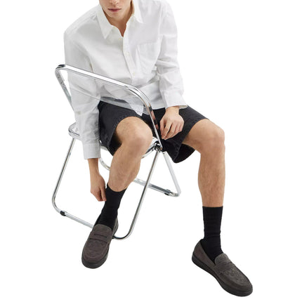 Coach Men's Hybrid Loafer With Signature Print Charcoal