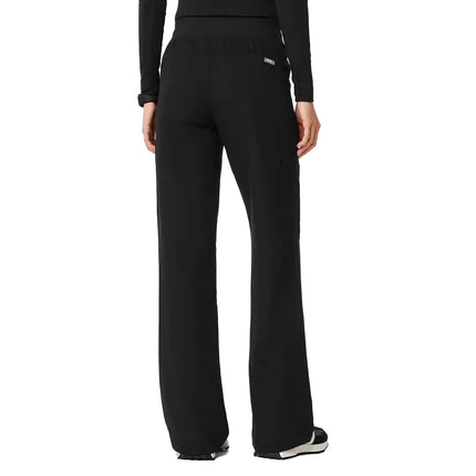 FIGS Women's High Waisted Isabel Wide Leg Scrub Pants Black