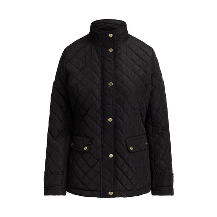 Polo Ralph Lauren Women's Diamond-Quilted Mockneck Jacket Black