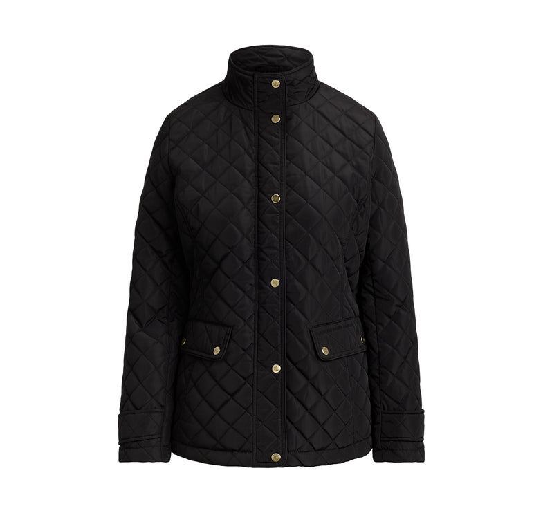 Polo Ralph Lauren Women's Diamond-Quilted Mockneck Jacket Black