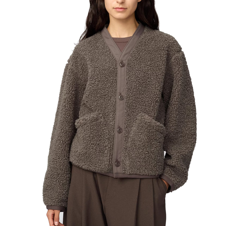 Uniqlo Women's Fleece Short Jacket 18 Wine