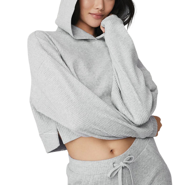 alo Women's Muse Hoodie Athletic Heather Grey