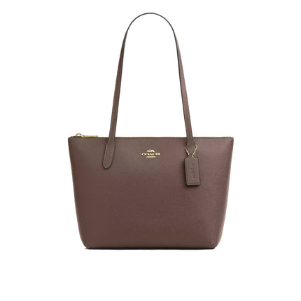 Coach Women's Fiona Zip Tote Bag Gold/Dark Stone