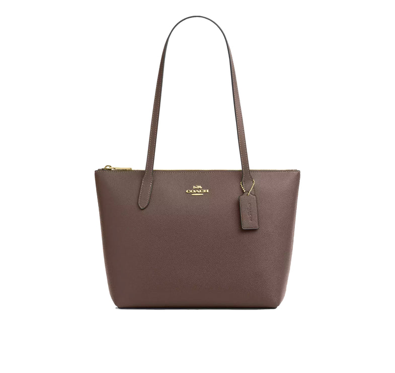 Coach Women's Fiona Zip Tote Bag Gold/Dark Stone