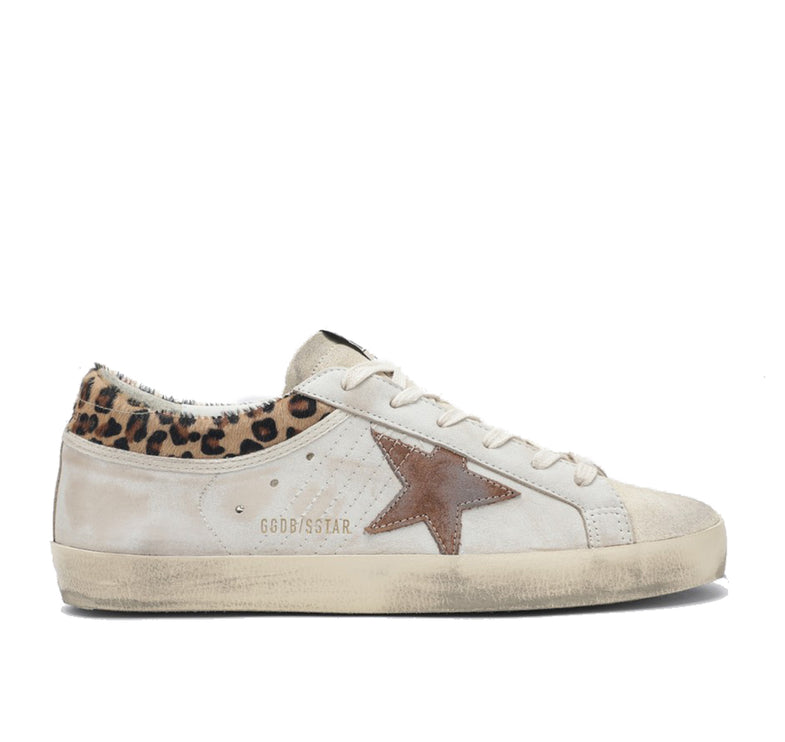 Golden Goose Women's Super Star Beige Sneaker with Pony Hair
