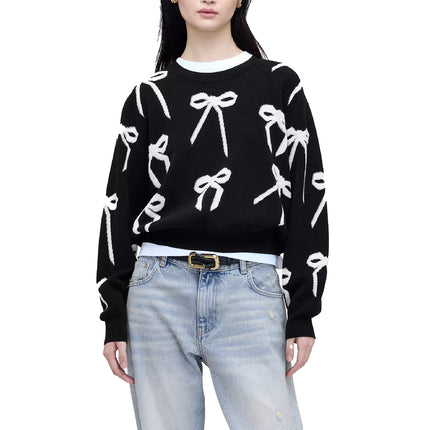 Marc Jacobs Women's Bow Jacquard Sweater Black