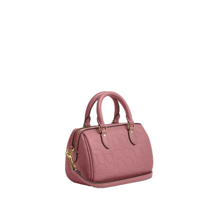 Coach Women's Mini Rowan Crossbody Bag In Signature Leather Gold/Peony