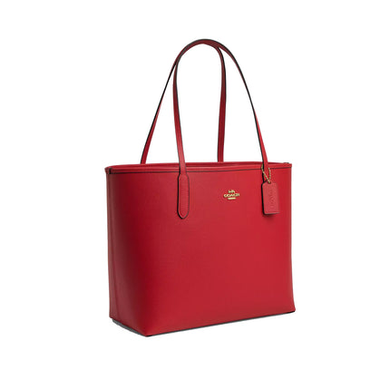 Coach Women's City Tote Bag Gold/Poppy