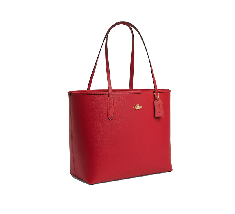 Coach Women's City Tote Bag Gold/Poppy