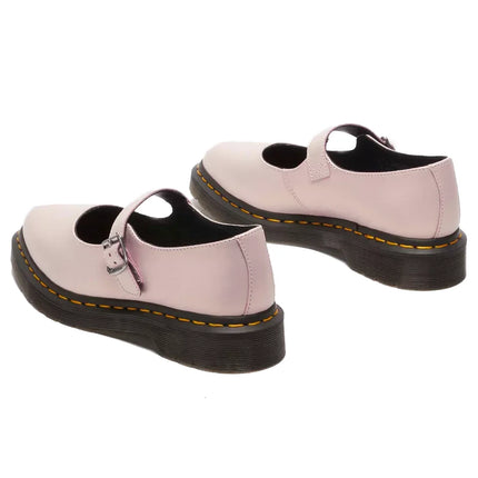 Dr. Martens Women's Elphie II Iridescent Leather Mary Jane Shoes Powder Pink