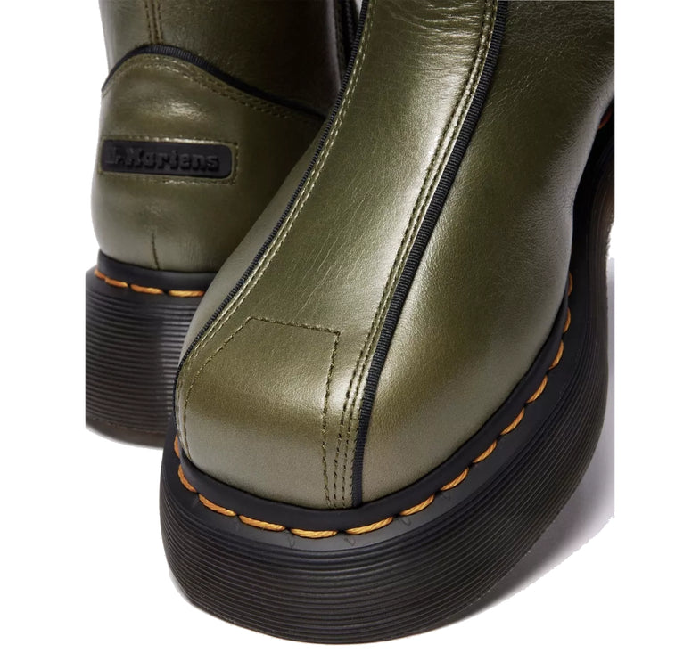 Dr. Martens Women's Buzz Hi Eclipse Leather Boots Olive Green