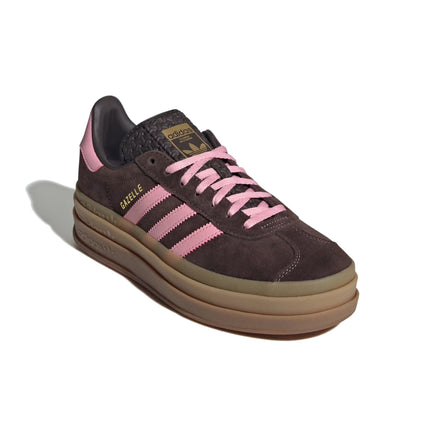 Adidas Women's Gazelle Bold Aurora Coffee/Light Pink/Gold Metallic IH6786