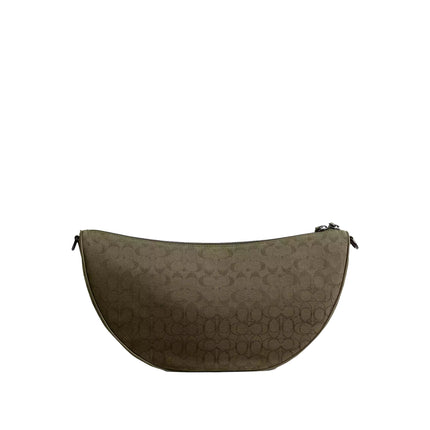 Coach Unisex Hall Soft Sling Bag 45 In Signature Jacquard Olive Drab