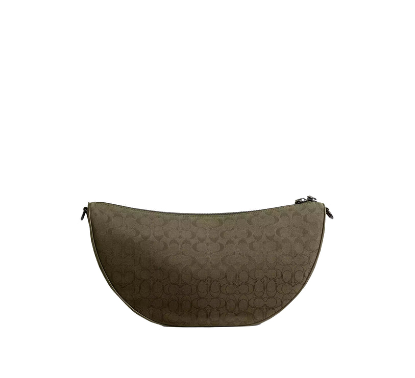 Coach Unisex Hall Soft Sling Bag 45 In Signature Jacquard Olive Drab