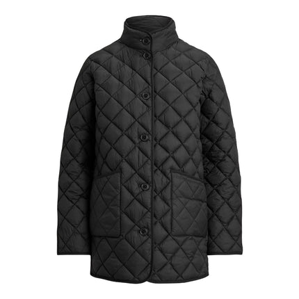Polo Ralph Lauren Women's Diamond-Quilted Mockneck Jacket Black