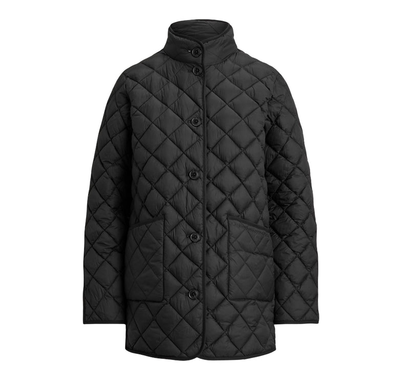 Polo Ralph Lauren Women's Diamond-Quilted Mockneck Jacket Black