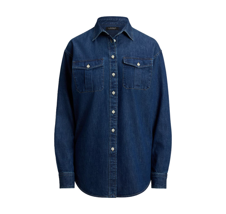 Polo Ralph Lauren Women's Relaxed Fit Denim Shirt Harvest Wash